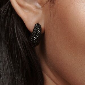 Anthropologie Pavé Black Teardrop Earrings BRAND NEW